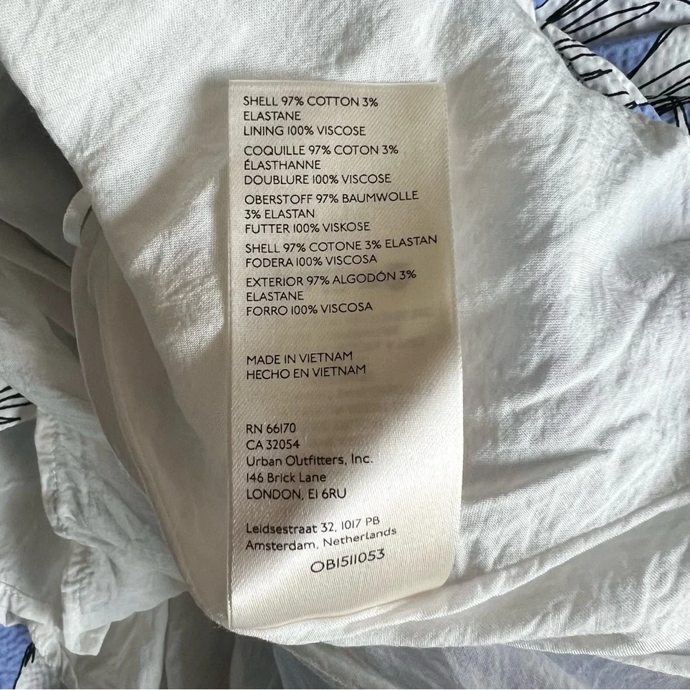 Anthropologie Maeve Cutout Bird Print Babydoll Dress - Picture 15 of 16